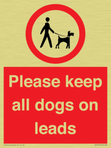 Please keep all dogs on leads
